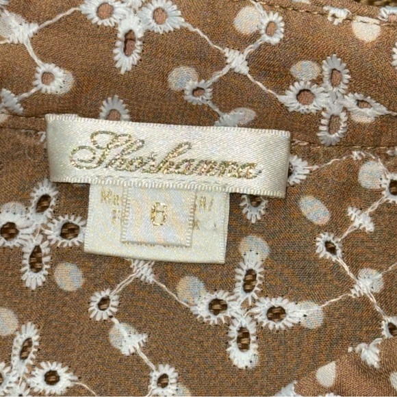 Shoshanna Women'S Beige Three-Quarter Sleeve Elastic Waist Dress Size 6 - Picture 9 of 17